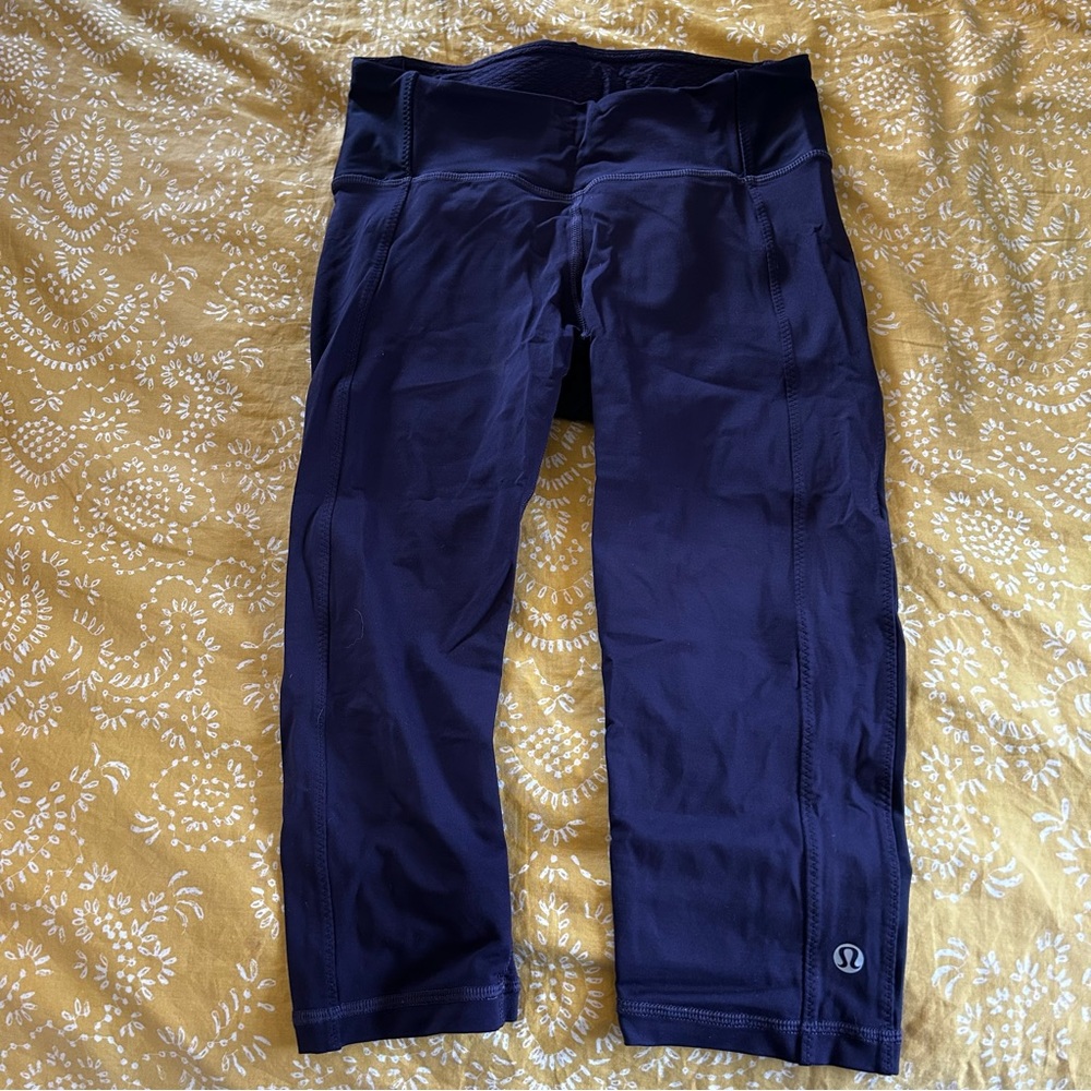Purple crop lululemon leggings